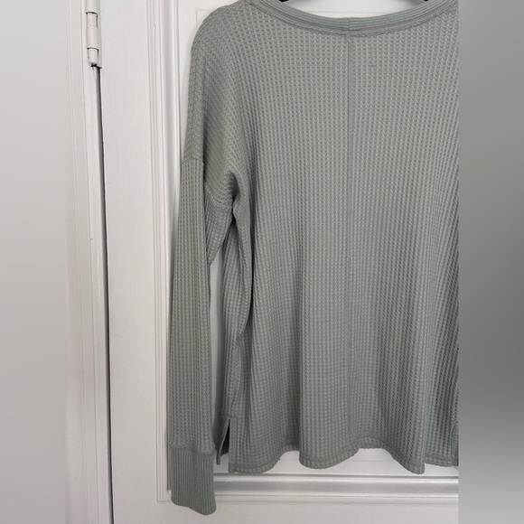 Abercrombie & Fitch Waffle Knit Soft A&F Cozy Button Up Cardigan Blue Gray Comfy - Picture 7 of 11
